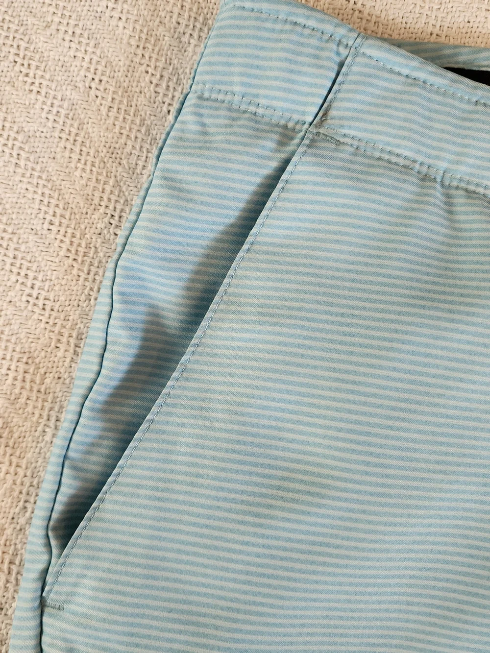 Pebble Beach Performance Golf Shorts Men’s Size 36 Blue Micro Stripe